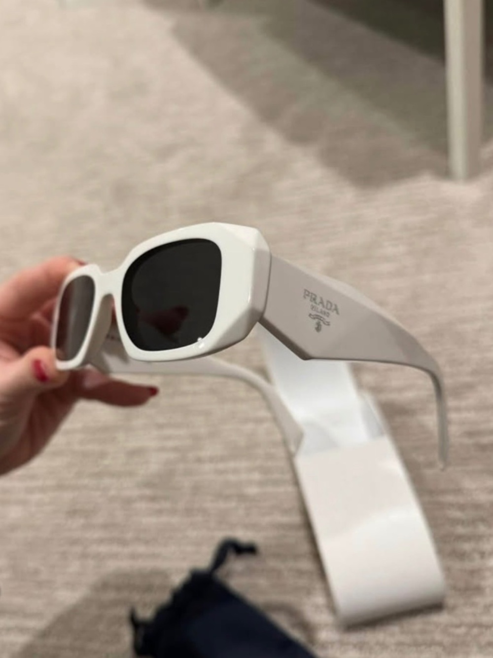PRADA PR17WS white sunglasses